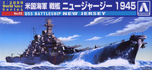Aoshima 009338 US Navy battleship New Jersey 1945 1:2000