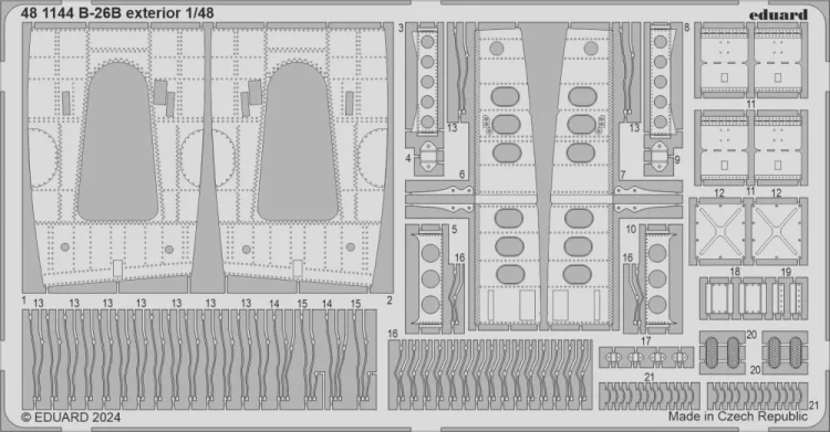 Eduard 481144 SET B-26B exterior (ICM) 1/48