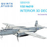 Quinta studio QD32103 He 219 (ZM SWS) 3D Декаль интерьера кабины 1/32