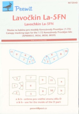 Peewit PW-M72040 1/72 Canopy mask Lavochkin La-5FN (KP)