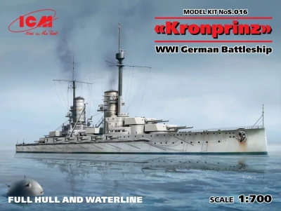 ICM S70016 Kronprinz WWI German Battleship 1/700