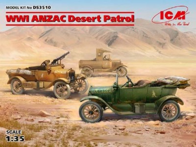 ICM DS3510 «Пустынный патруль» ANZAC (Model T LCP, Utility, Touring) 1/35