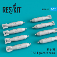 Reskit RS72-0295 P-50 T practice bomb (8 pcs)(MiG-21, MiG-23, MiG-27, Su-7m, Su-17, Su-24, Su-25, Su-27, Su-30, Su-34) 1/72