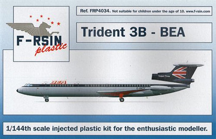 F-rsin Plastic FRP4034 Hawker-Siddeley Trident 3B - BEA - silk-screened decals 1/144