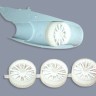 F-rsin Plastic FR44056 Ilyushin Il-86 Engine Fans (designed to be used with Revell and Zvezda kits) 1/144