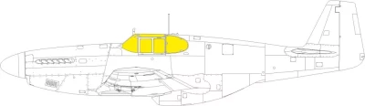Eduard EX1051 Mask P-51B/C framed canopy (EDU) 1/48
