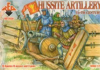 Red Box 72038 Hussite Artillery 15th Century. 15 figures in 5 different poses and 3 guns 1/72