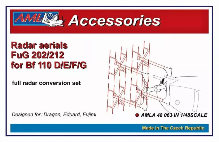 AML AMLA48063 Bf 110 D/E/F/G w/ Radar aerials FuG 202/212 1/48