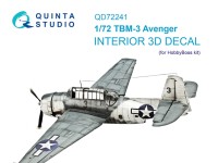 Quinta studio QD72241 TBM-3 Avenger (HobbyBoss) 1/72