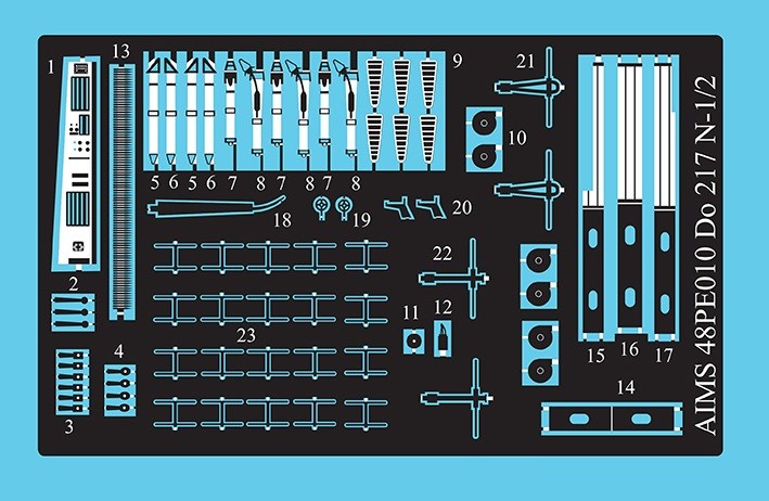 Aims AIMPE48010 Dornier Do-217N-1/2 (designed to be used with the ICM Do-217N-1 kits) 1/48