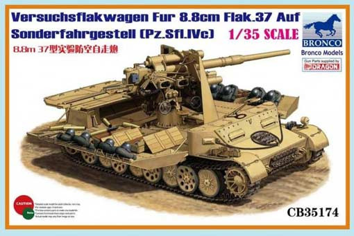 Bronco CB35174 Versuchsflakwagen 8.8cm Flak 37 1/35