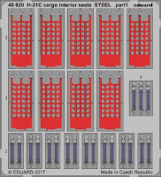 Eduard 49820 H-21C cargo interior seats STEEL 1/48