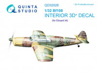 Quinta studio QD32028 Bf 108 (для модели Eduard) 3D Декаль интерьера кабины 1/32