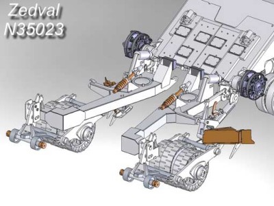 Zedval N35023 Катковый трал КМТ-7 (поздний вариант) с ножевой секцией