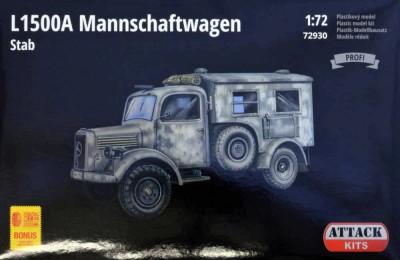 Attack Hobby 72930 L1500A Mannschaftwagen Stab (w/ resin&amp;PE) 1/72