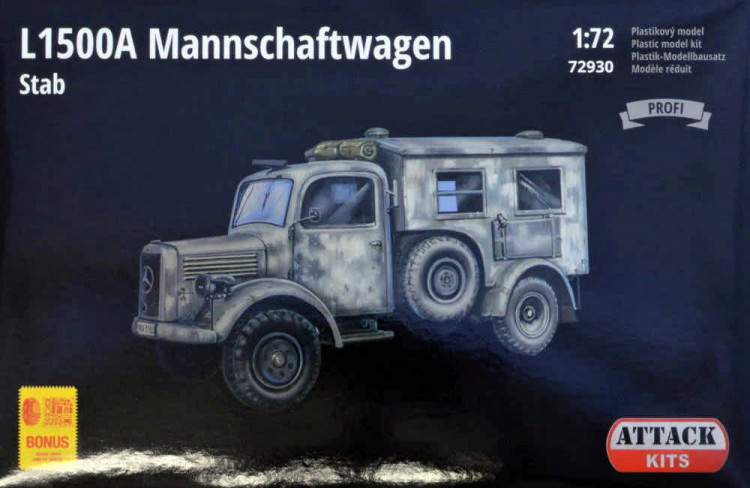 Attack 72930 L1500A Mannschaftwagen Stab (w/ resin&PE) 1/72