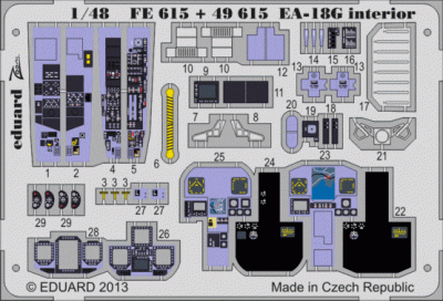 Eduard 49615 EA-18G interior S.A. 1/48