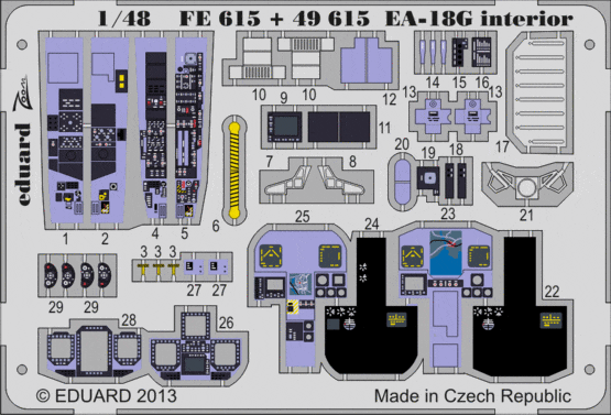 Eduard 49615 EA-18G interior S.A. 1/48