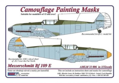 AML AMLM33006 Mask Messerschmitt Bf 109E 1/32