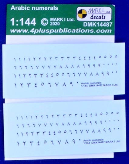 4+ Publications DMK-14487 1/144 Decals Arabic numerals - black (2 sets)