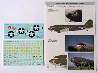 Foxbot Decals FBOT72018 Pin-Up Nose Art Douglas C-47 and Stencils, Part 2 1/72