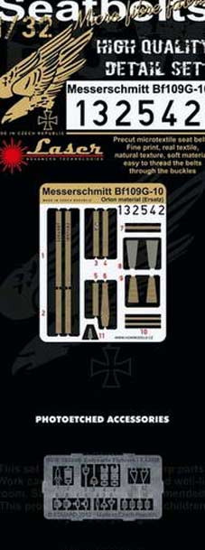 HGW 132542 Seatbelts Messerschmitt Bf 109G-10 (Orlon) 1/32