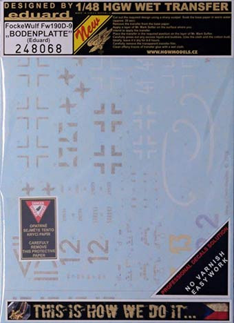 HGW 248068 Decals Fw 190D-9 'BODENPLATTE' (EDU) 1/48
