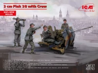 ICM 35718 2cm Flak 38 with crew (4 fig.) 1/35