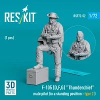 Reskit F72052 F-105 (D,F,G) male pilot stand.posit. type 2 1/72