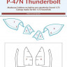 Peewit M72182 1/72 Canopy mask P-47N Thunderbolt (SWORD)