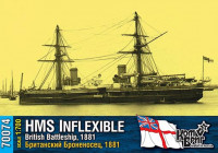 Combrig 70074PE HMS Inflexible Battleship, 1881 1/700