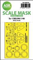 Art Scale 200-M48238 Sukhoi Su-17M3/M4 wheels and canopy frame paint mask (inside and outside) 1/48