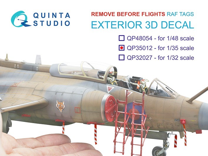 Quinta studio QP35012 Предупреждающие вымпелы "Remove Before Flight" для RAF, 29 шт 1/35