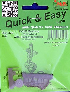 CMK Q32322 P-51D Mustang - Tail Wheel w/ strengthend leg 1/32