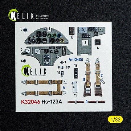 Reskit K32046 Hs-123A-1 - interior 3D (ICM) 1/32