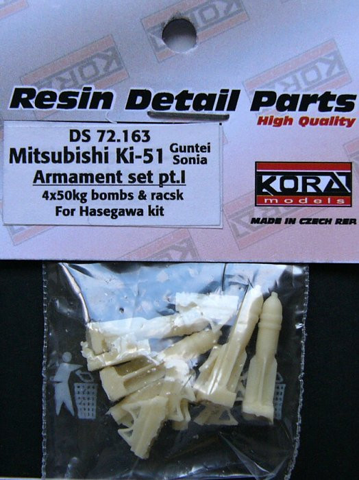 Kora Model DS72163 Mitsubishi Ki-51 Guntei/Sonia - Armament I. 1/72