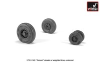 Armory ARAW72332 Grumman F-14D Tomcat wheels with weighted tires/tyres, 1/72