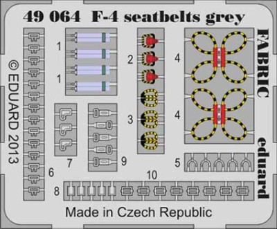 Eduard 49064 F-4 seatbelts grey FABRIC