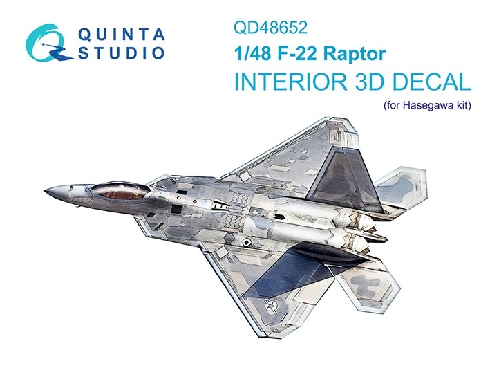 Quinta studio QD48652 F-22 Raptor (Hasegawa) 1/48
