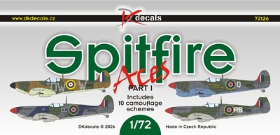 Dk Decals 72126 Spitfire Aces (10x camo) Part I. 1/72