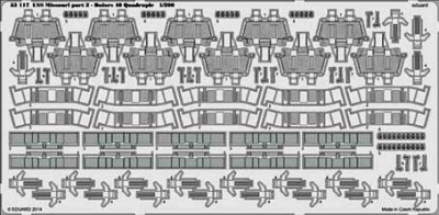 Eduard 53117 USS Missouri part 2 - Bofors 40 quadruple 1/200