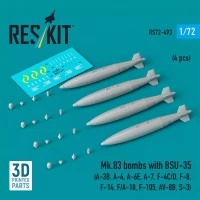 Reskit 72493 Mk.83 bombs w/ BSU-35 (4 pcs.) 1/72