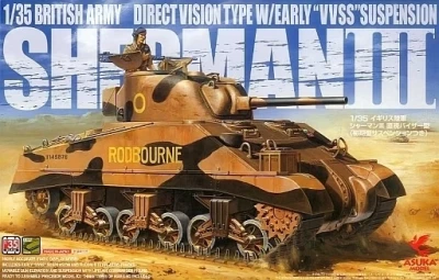 Asuka Model 35-017 British Sherman III w/Early `VVSS` Suspension 1:35