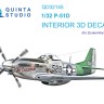 Quinta studio QD32145 P-51D Mustang (Zoukei-Mura SWS) 3D Декаль интерьера кабины 1/32