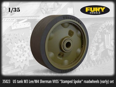 Fury Models 35023 US tank M3 Lee/M4 Sherman VVSS &quot;Stamped Spoke&quot; roadwheels (early) set 1/35