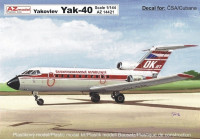 Az Model 14421 Yakovlev Yak-40 (CSA, Cubana Airlines) 1:144