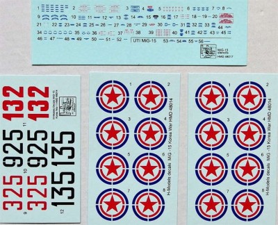 HM Decals HMD-48014 1/48 Decals MiG-15 Russian Aces in Korea War Pt.1
