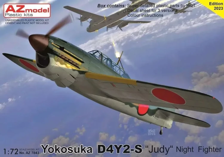Az Model 78043 Yokosuka D4Y2-S Judy Night Fighter (3x camo) 1/72
