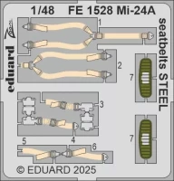 Eduard FE1528 Mi-24A seatbelts STEEL (TRUMP) 1/48