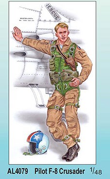 Plus model AL4079 1/48 Pilot F-8 Crusader (1 fig.)